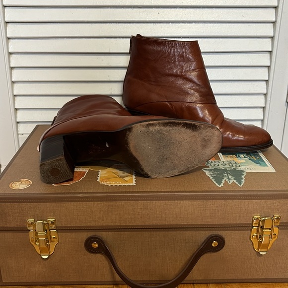 Franco Polini brown leather heel boots - Picture 3 of 6